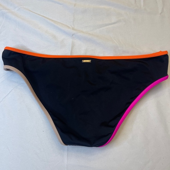 Victoria's Secret Black Bikini Bottom with Orange Trim - Picture 2 of 4